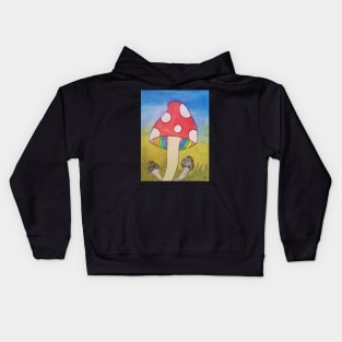 A Throuple of Shroomies Kids Hoodie